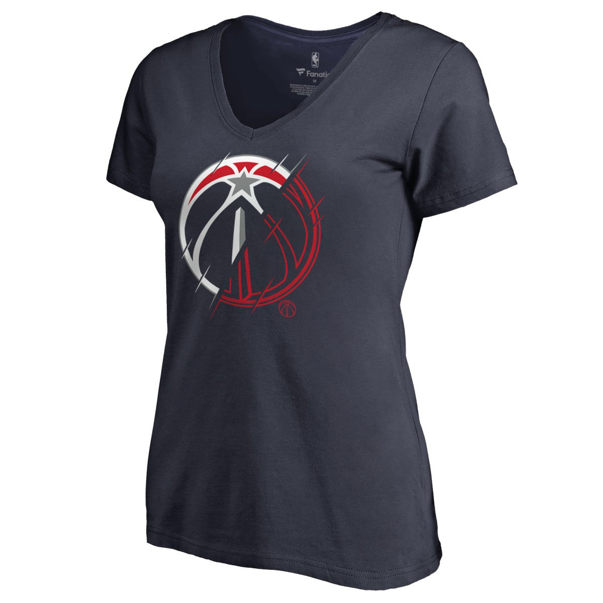 NBA Washington Wizards Women's X-Ray Slim Fit V-Neck T-Shirt