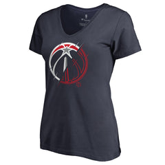 NBA Washington Wizards Women's X-Ray Slim Fit V-Neck T-Shirt