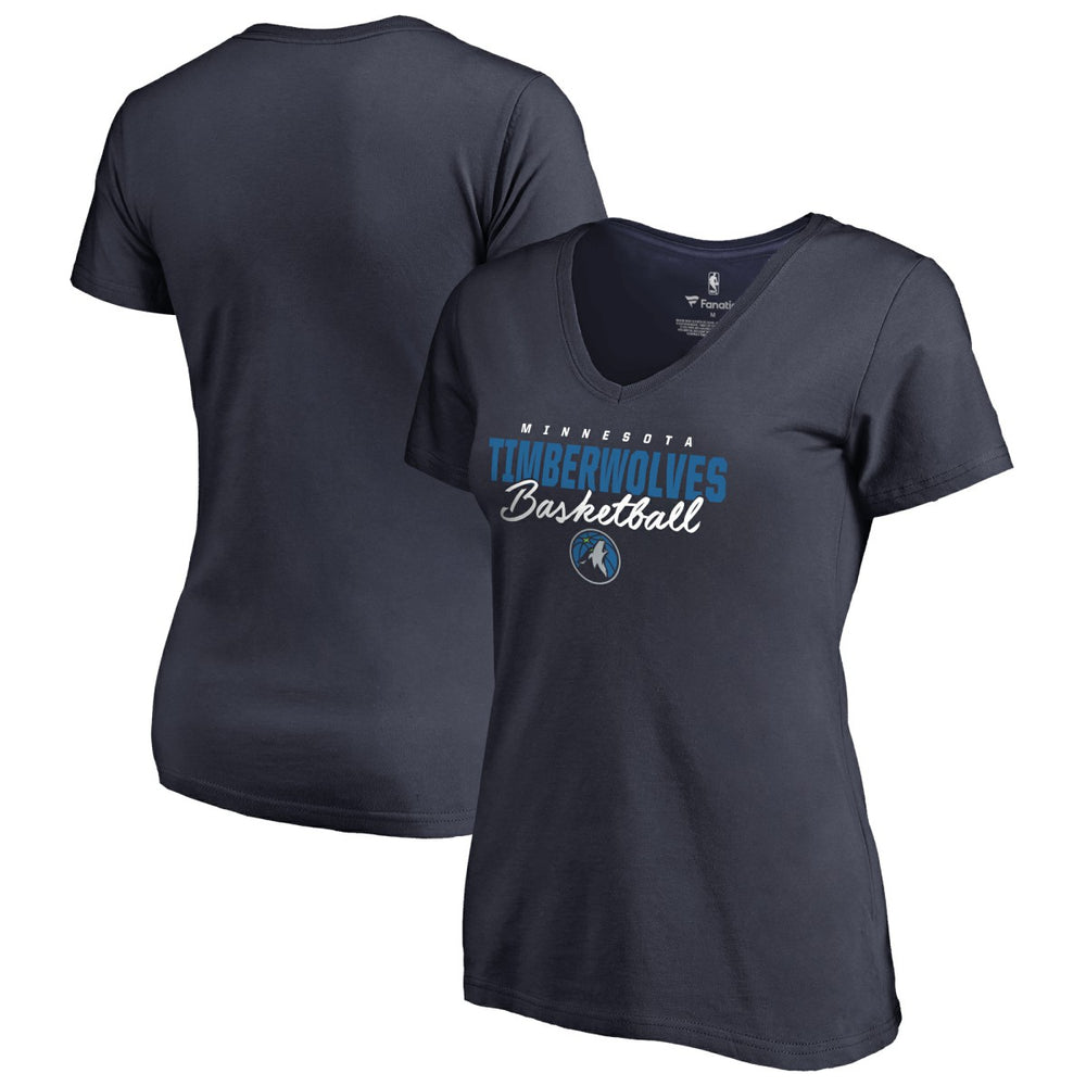 NBA Minnesota Timberwolves Women's Script Assist V-Neck T-Shirt