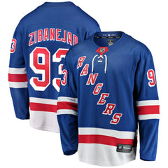 NHL Blue Mika Zibanejad New York Rangers Fanatics Home Breakaway Player Jersey