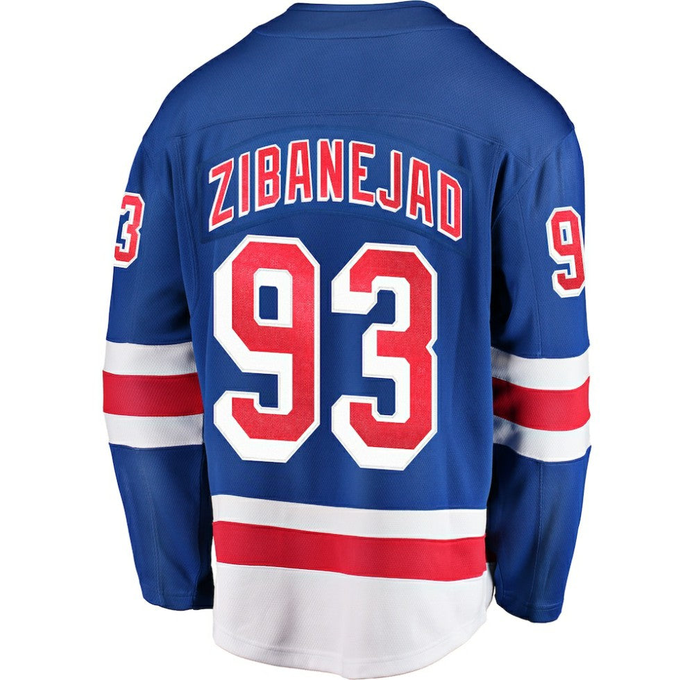 NHL Blue Mika Zibanejad New York Rangers Fanatics Home Breakaway Player Jersey