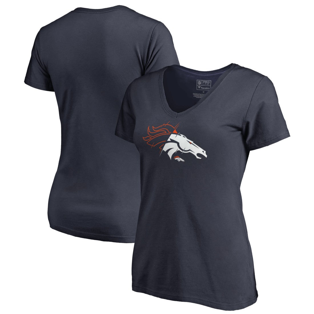 Women's X-Ray V-Neck T-Shirt - Denver Broncos