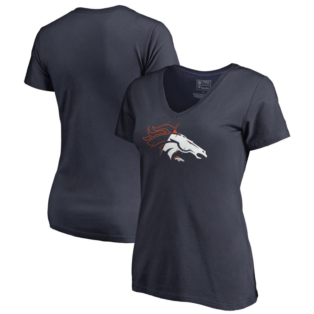 Women's X-Ray V-Neck T-Shirt - Denver Broncos
