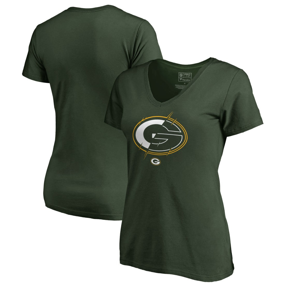 Women's X-Ray Slim Fit V-Neck T-Shirt - Green Bay Packers