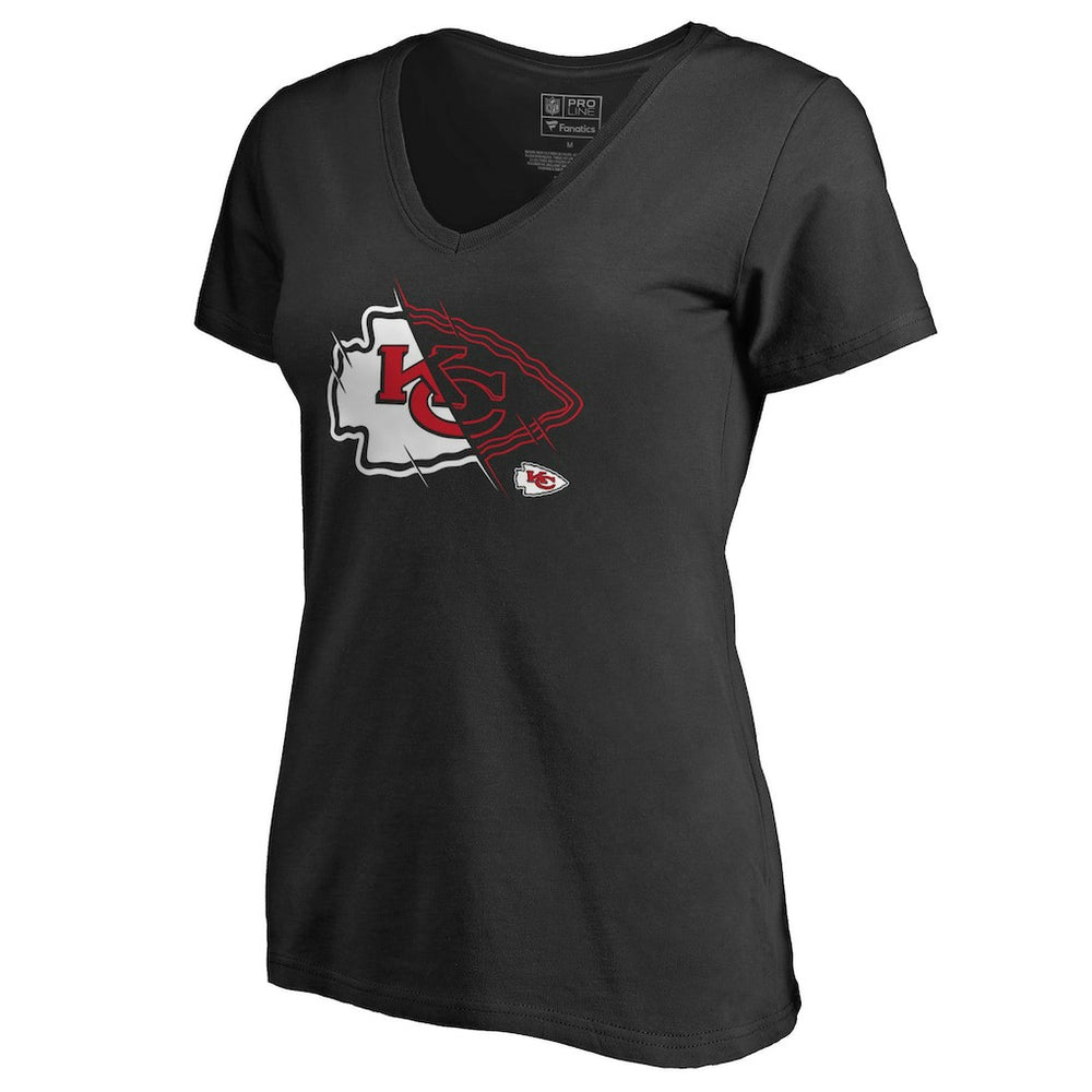 Women's X-Ray Slim Fit V-Neck T-Shirt - Kansas City Chiefs