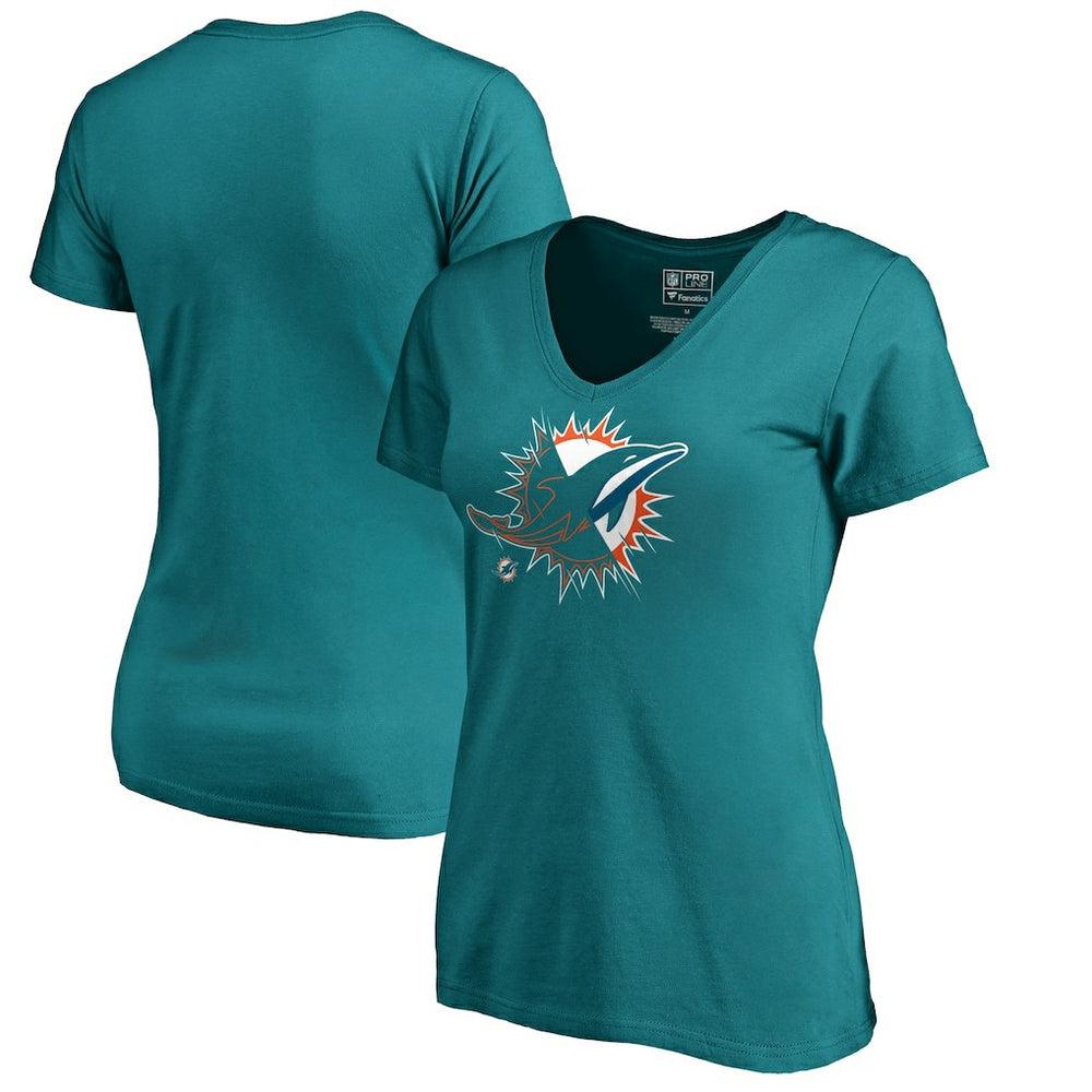Women's X-Ray Slim Fit V-Neck T-Shirt - Miami Dolphins