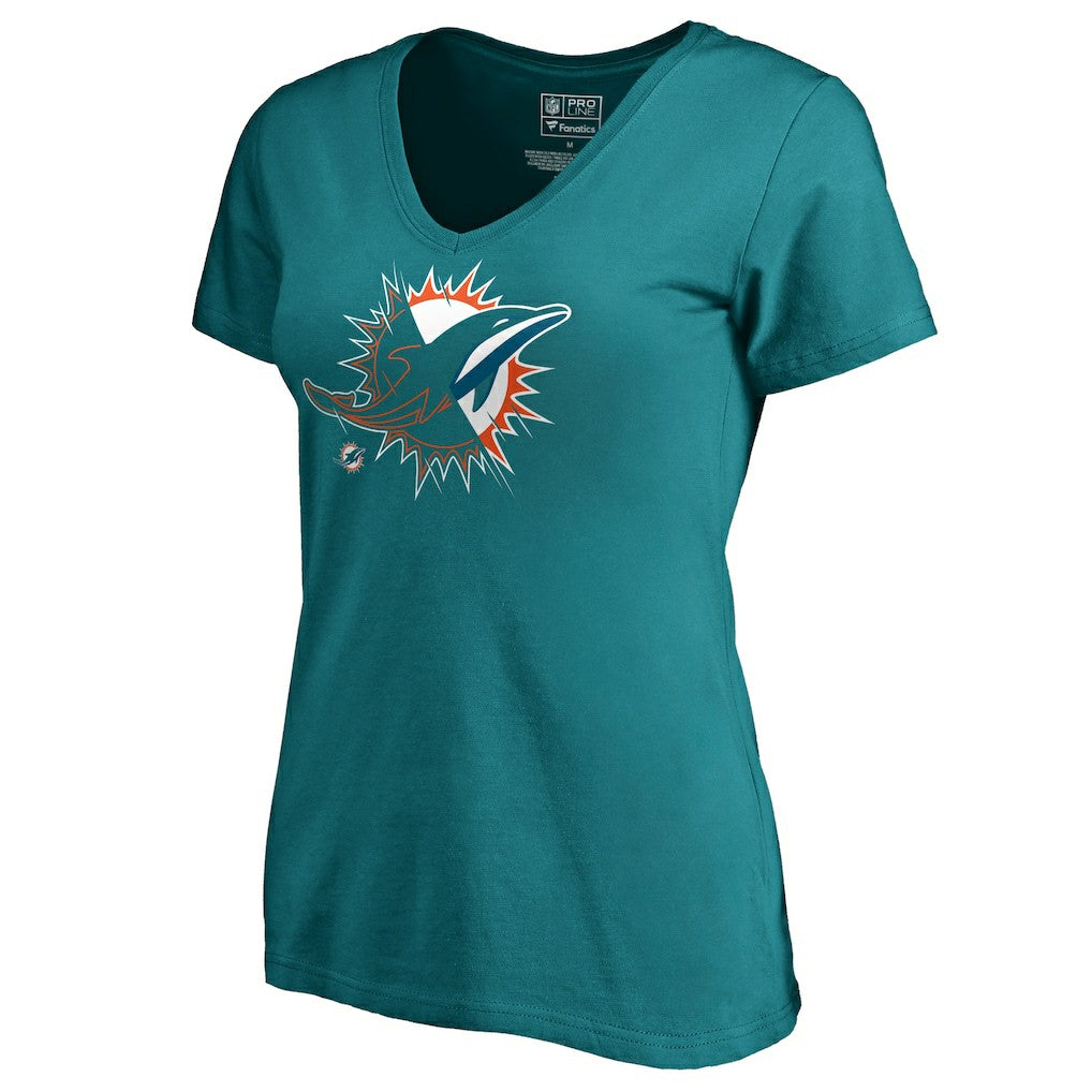 Women's X-Ray Slim Fit V-Neck T-Shirt - Miami Dolphins