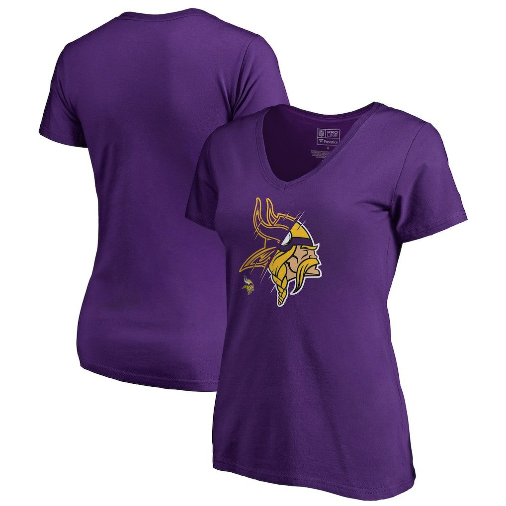 Women's X-Ray Slim Fit V-Neck T-Shirt - Minnesota Vikings