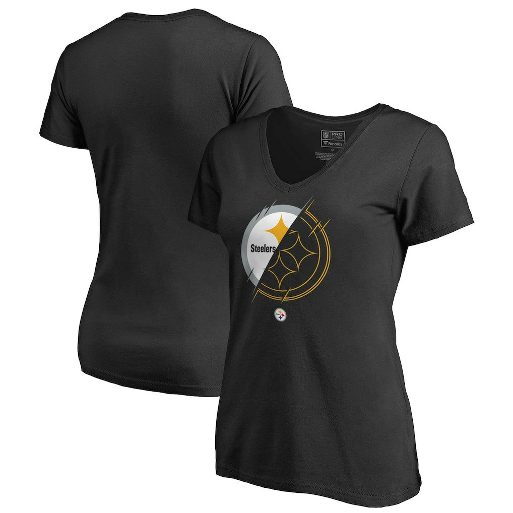 Women's X-Ray Slim Fit V-Neck T-Shirt - Pittsburgh Steelers