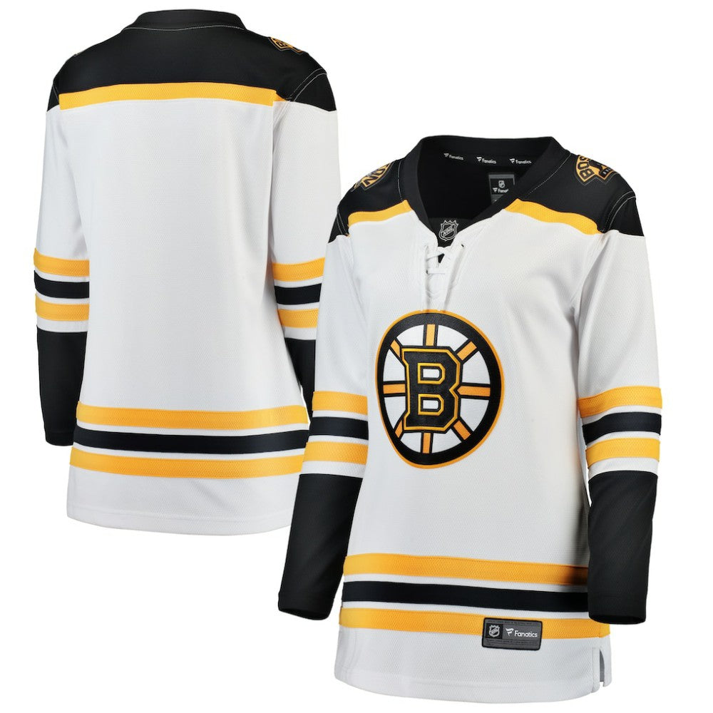 NHL White Boston Bruins Fanatics Women's Away Breakaway Jersey