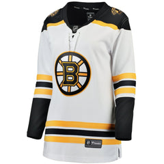NHL White Boston Bruins Fanatics Women's Away Breakaway Jersey