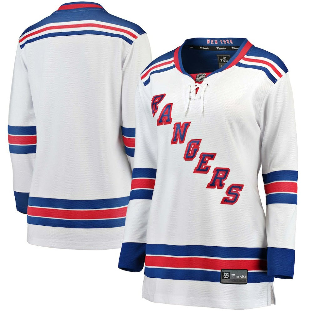 NHL White New York Rangers Fanatics Women's Away Breakaway Jersey