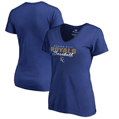 MLB Kansas City Royals Women's Script Assist V-Neck T-Shirt