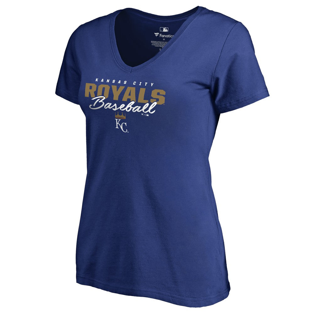 MLB Kansas City Royals Women's Script Assist V-Neck T-Shirt