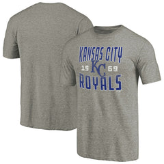 MLB Kansas City Royals Cooperstown Collection Antique Stack Tri-Blend T-Shirt