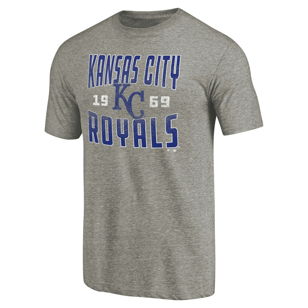 MLB Kansas City Royals Cooperstown Collection Antique Stack Tri-Blend T-Shirt