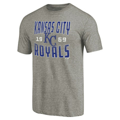 MLB Kansas City Royals Cooperstown Collection Antique Stack Tri-Blend T-Shirt