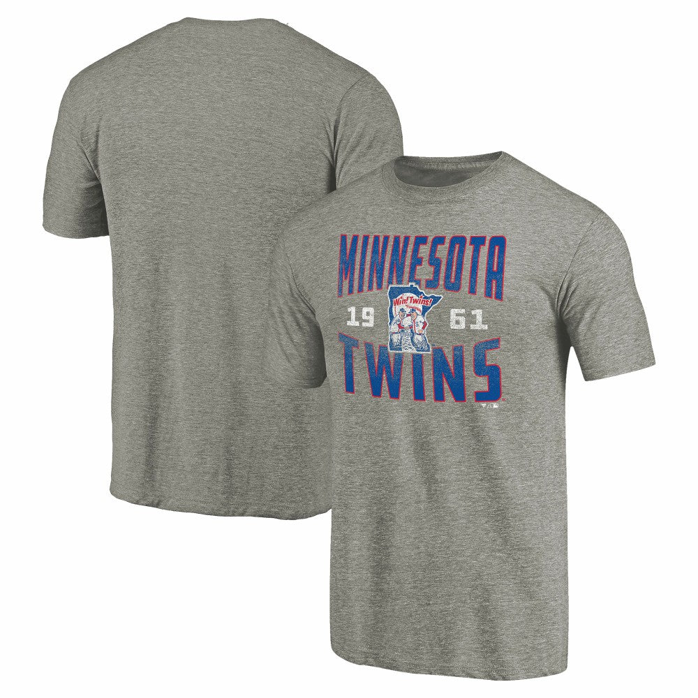 MLB Minnesota Twins Cooperstown Collection Antique Stack Tri-Blend T-Shirt