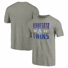 MLB Minnesota Twins Cooperstown Collection Antique Stack Tri-Blend T-Shirt