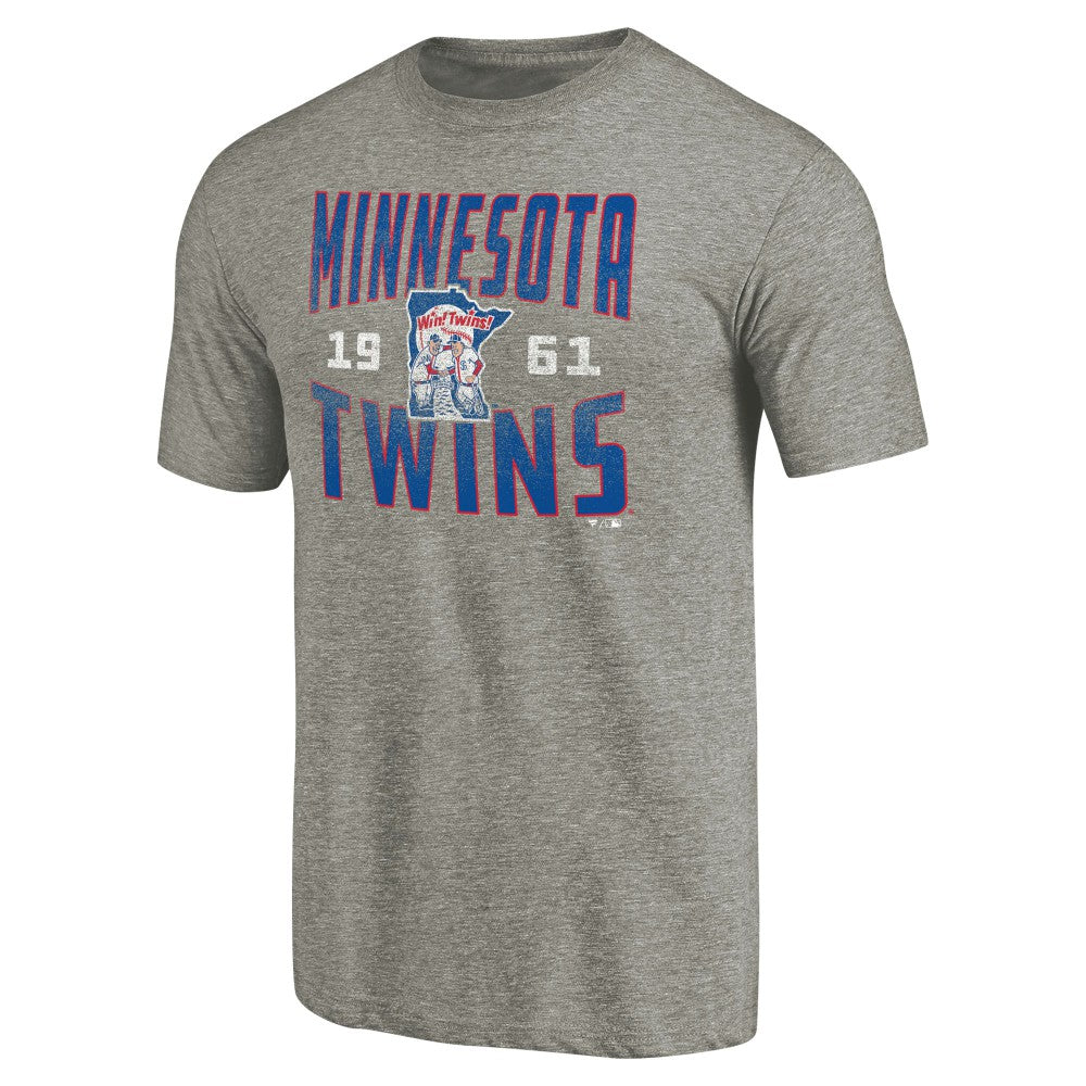MLB Minnesota Twins Cooperstown Collection Antique Stack Tri-Blend T-Shirt