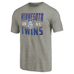 MLB Minnesota Twins Cooperstown Collection Antique Stack Tri-Blend T-Shirt
