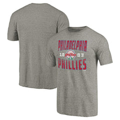 MLB Philadelphia Phillies Cooperstown Collection Antique Stack Tri-Blend T-Shirt