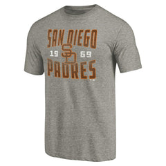 MLB San Diego Padres Cooperstown Collection Antique Stack Tri-Blend T-Shirt