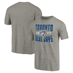 MLB Toronto Blue Jays Cooperstown Collection Antique Stack Tri-Blend T-Shirt