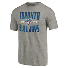 MLB Toronto Blue Jays Cooperstown Collection Antique Stack Tri-Blend T-Shirt