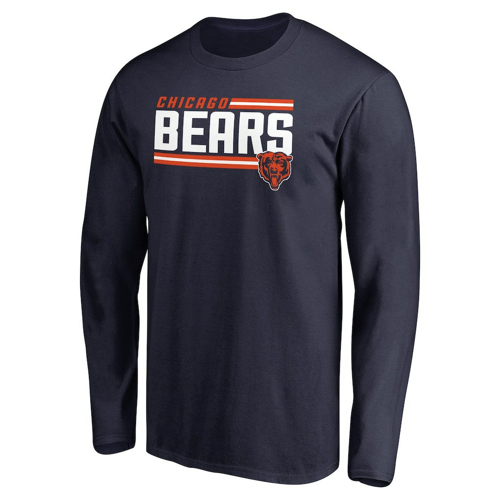 Iconic Collection On Side Stripe Long Sleeve T-Shirt - Chicago Bears