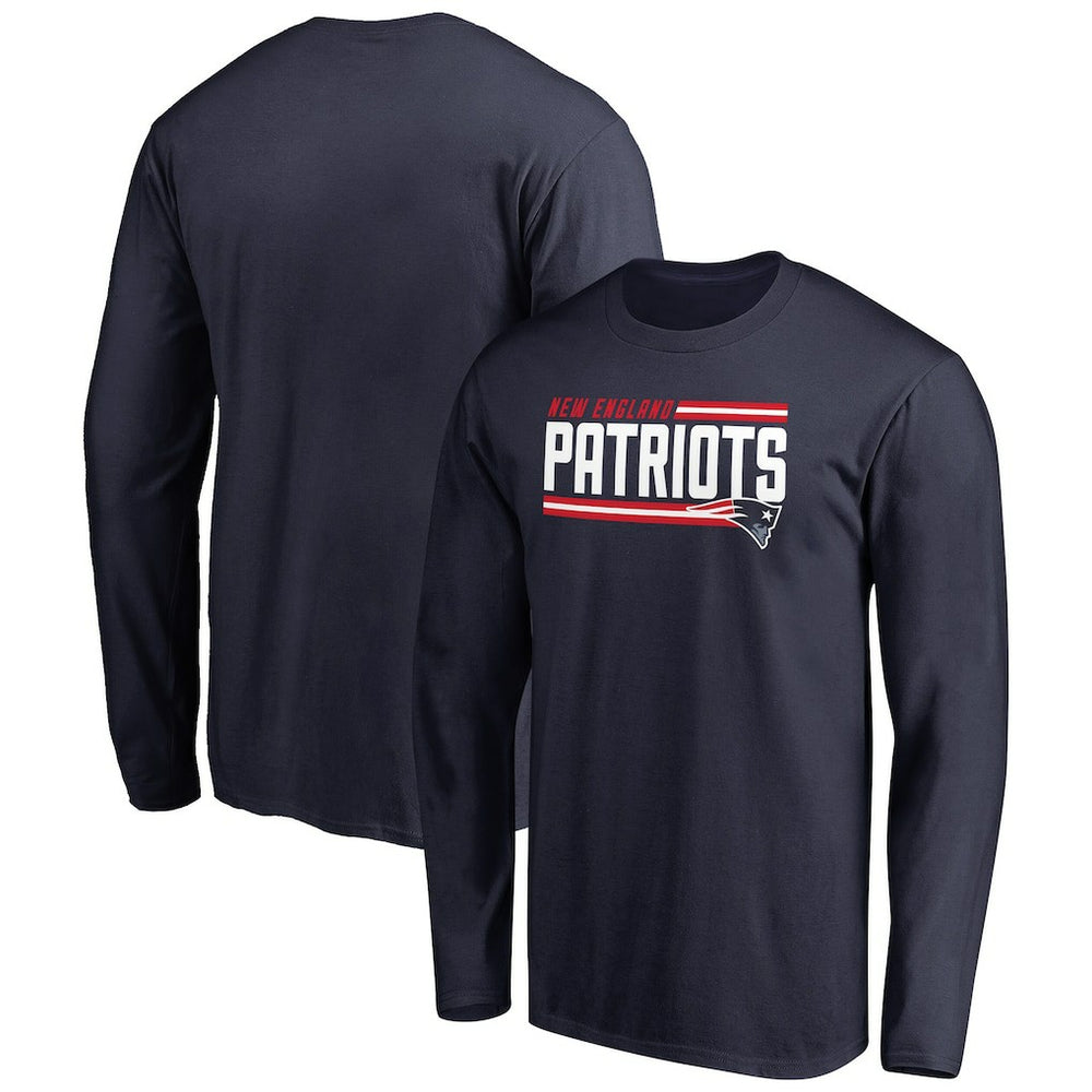 Iconic Collection On Side Stripe Long Sleeve T-Shirt - New England Patriots