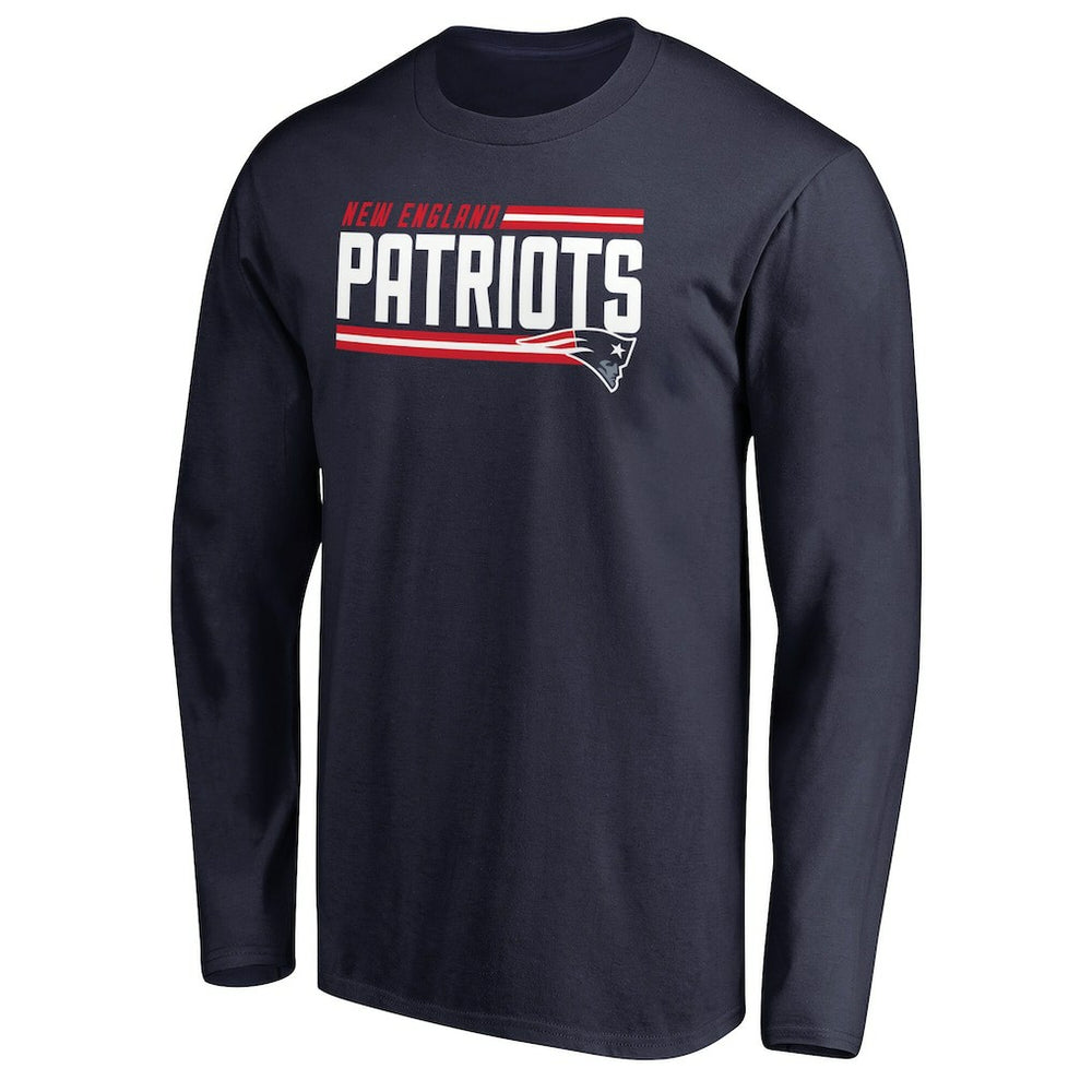Iconic Collection On Side Stripe Long Sleeve T-Shirt - New England Patriots
