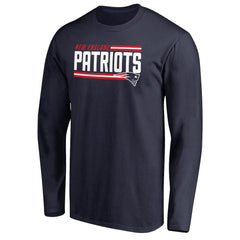 Iconic Collection On Side Stripe Long Sleeve T-Shirt - New England Patriots