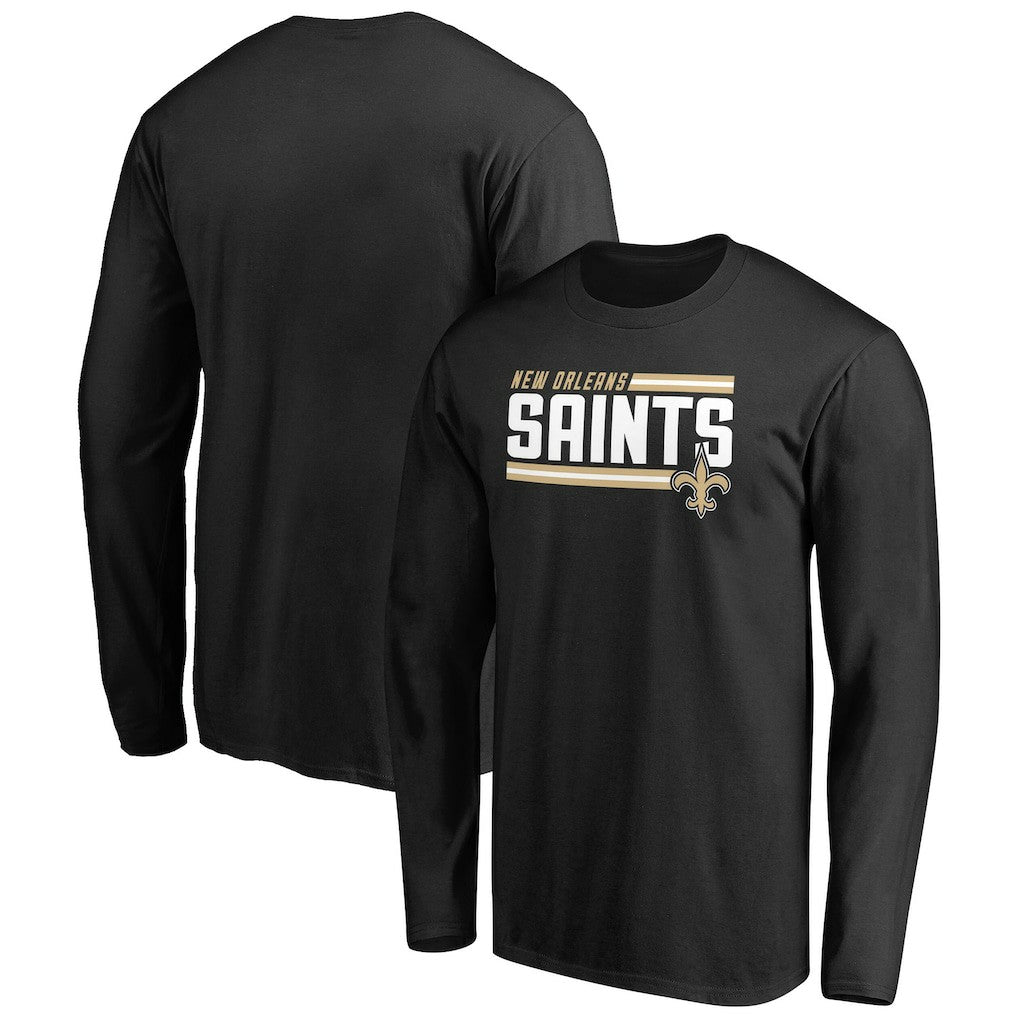 Iconic Collection On Side Stripe Long Sleeve T-Shirt - New Orleans Saints