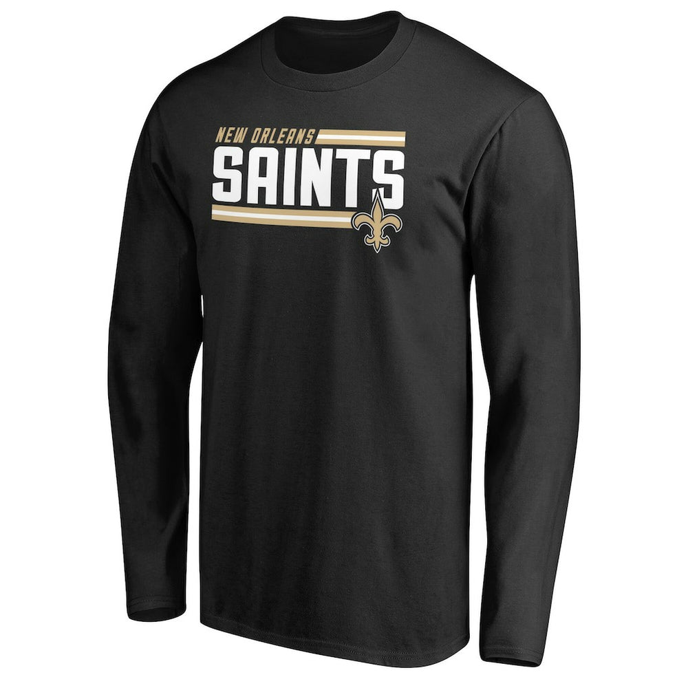 Iconic Collection On Side Stripe Long Sleeve T-Shirt - New Orleans Saints