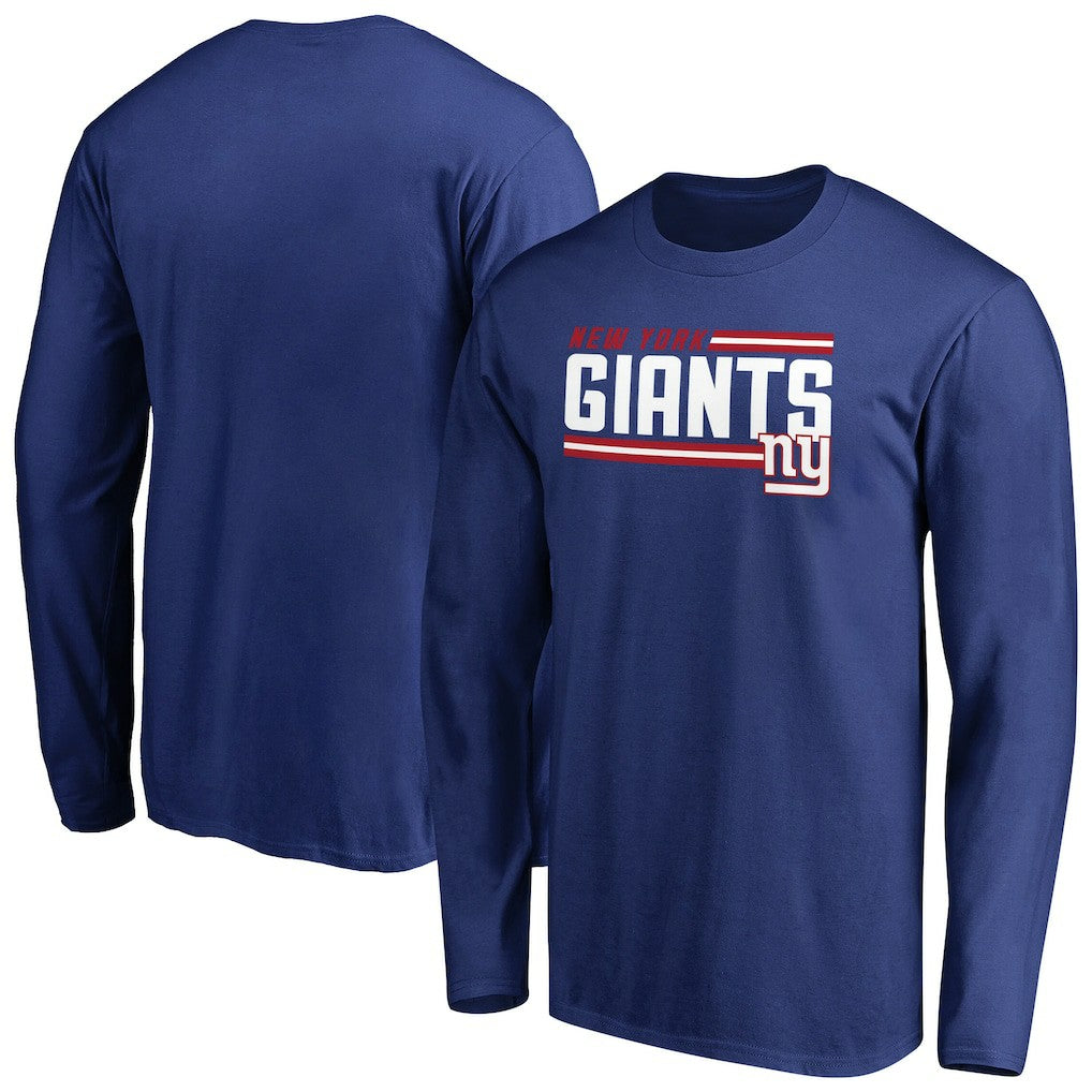Iconic Collection On Side Stripe Long Sleeve T-Shirt - New York Giants