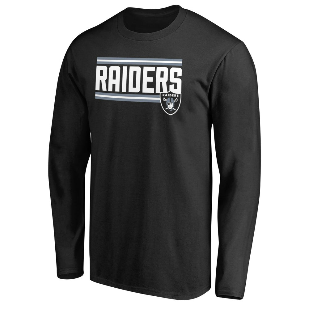 Iconic Collection On Side Stripe Long Sleeve T-Shirt - Las Vegas Raiders