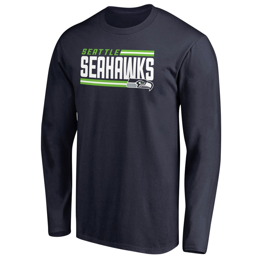 Iconic Collection On Side Stripe Long Sleeve T-Shirt - Seattle Seahawks