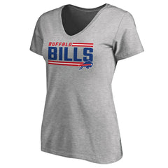 Women's Iconic Collection On Side Stripe V-Neck T-Shirt - Buffalo Bills