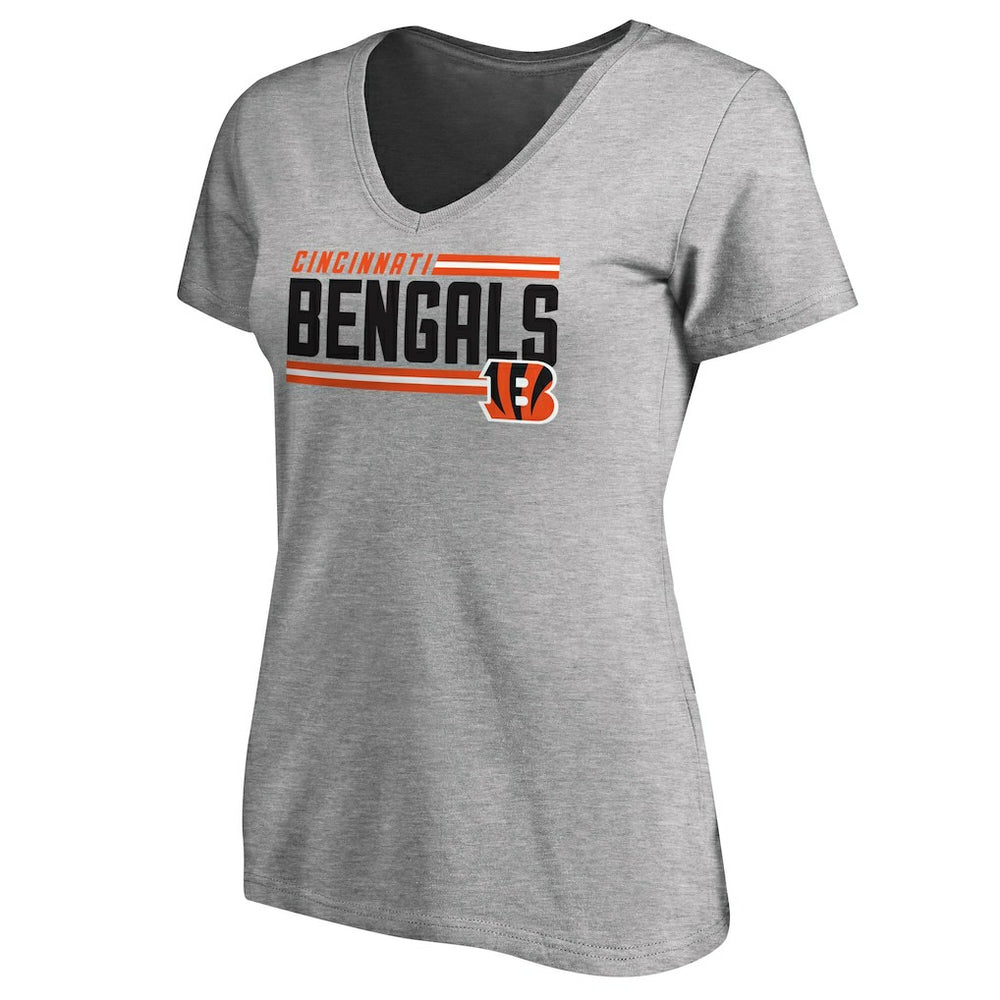 Women's Iconic Collection On Side Stripe V-Neck T-Shirt - Cincinnati Bengals