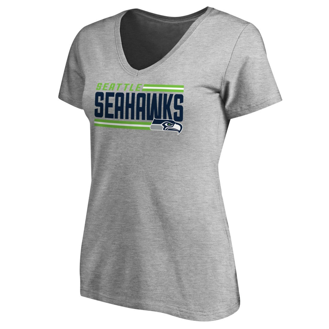 Women's Iconic Collection On Side Stripe V-Neck T-Shirt - Seattle Seahawks