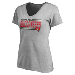 Women's Iconic Collection On Side Stripe V-Neck T-Shirt - Tampa Bay Buccaneers