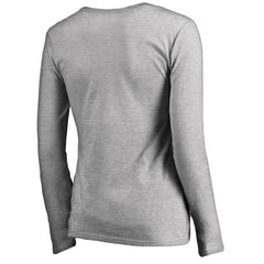 Women's Iconic Collection On Side Stripe Long Sleeve V-Neck T-Shirt - Minnesota Vikings