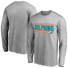 Iconic Collection On Side Stripe Long Sleeve T-Shirt - Miami Dolphins