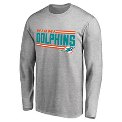 Iconic Collection On Side Stripe Long Sleeve T-Shirt - Miami Dolphins