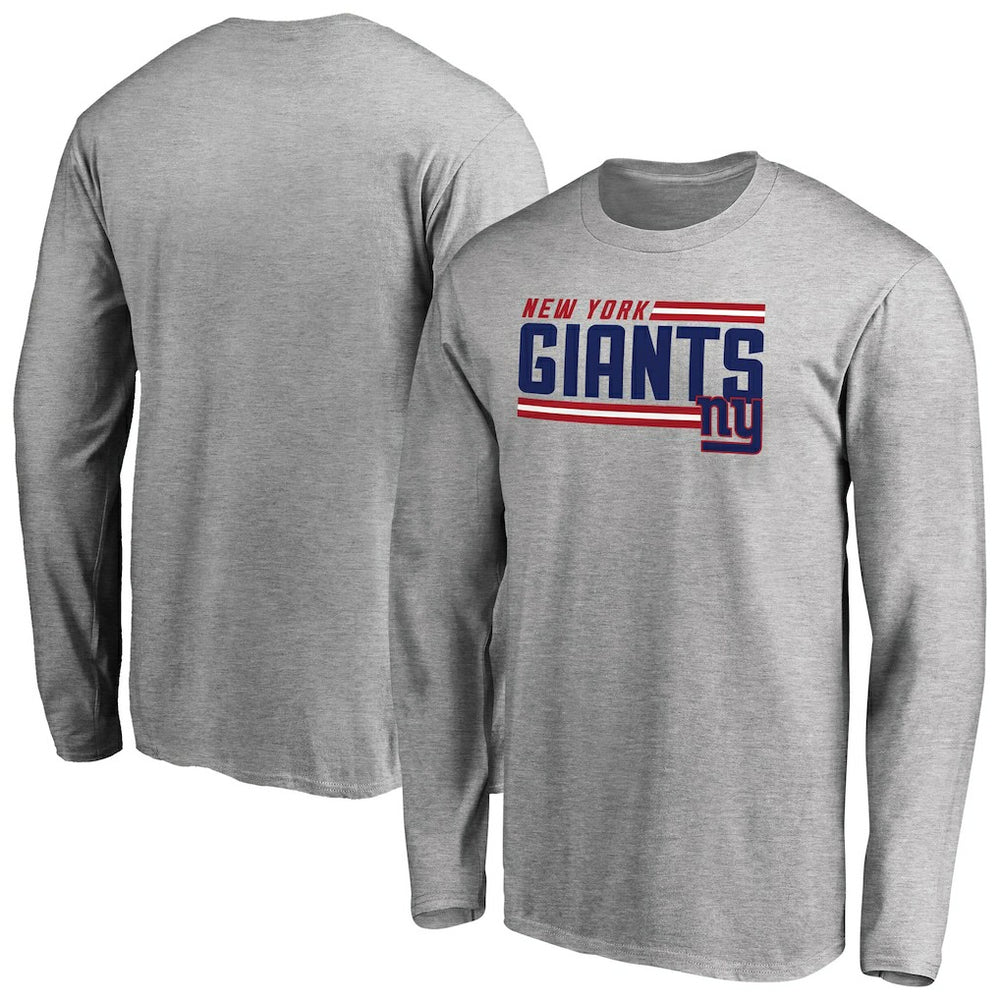 Iconic Collection On Side Stripe Long Sleeve T-Shirt - New York Giants