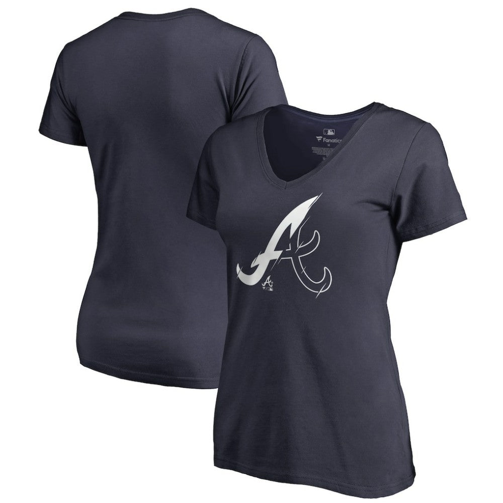 MLB Atlanta Braves Women's X-Ray V-Neck T-Shirt