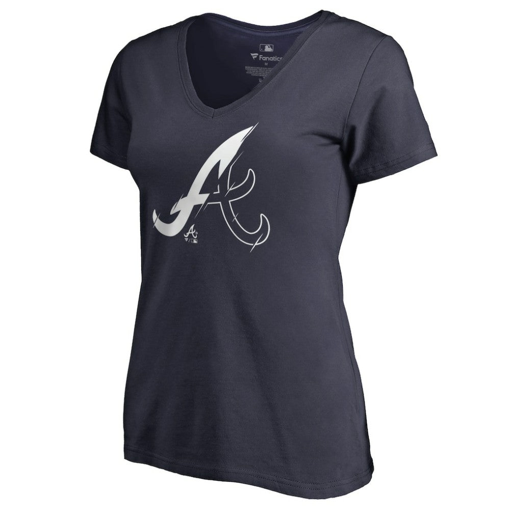 MLB Atlanta Braves Women's X-Ray V-Neck T-Shirt