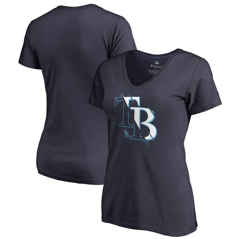 MLB Tampa Bay Rays Women's X-Ray V-Neck T-Shirt