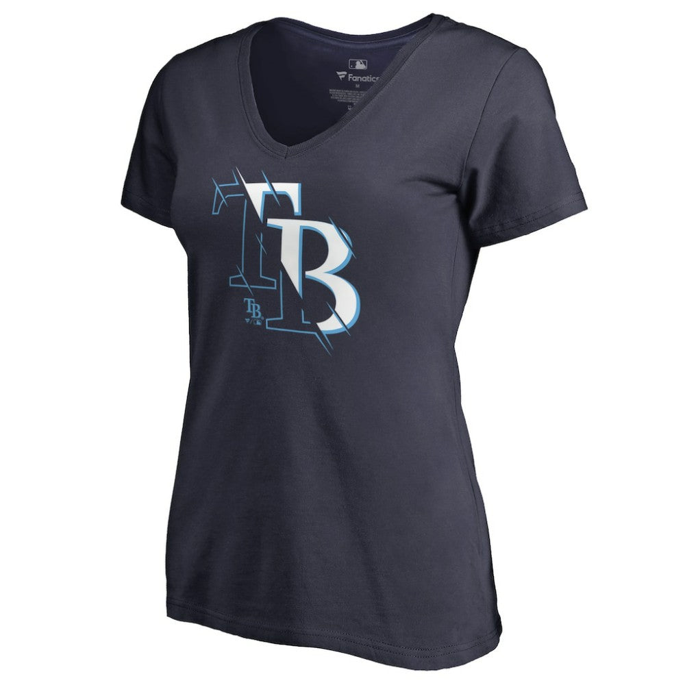 MLB Tampa Bay Rays Women's X-Ray V-Neck T-Shirt